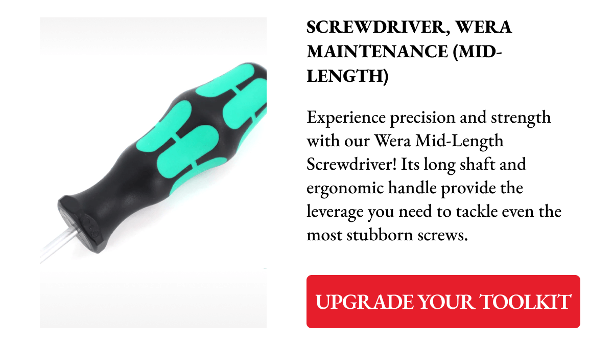 SCREWDRIVER, WERA MAINTENANCE (MID-LENGTH)