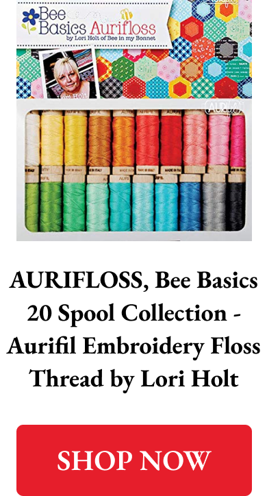 AURIFLOSS, Bee Basics 20 Spool Collection - Aurifil Embroidery Floss Thread by Lori Holt