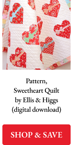 Pattern, Sweetheart Quilt by Ellis & Higgs (digital download)