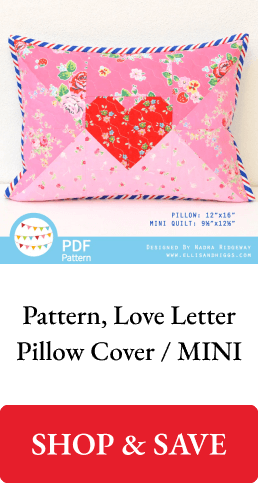 Pattern, Love Letter Pillow Cover / MINI