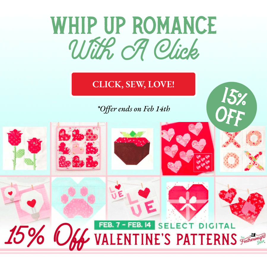 There's Still Time: 15% OFF all downloadable PDF Valentine Patterns