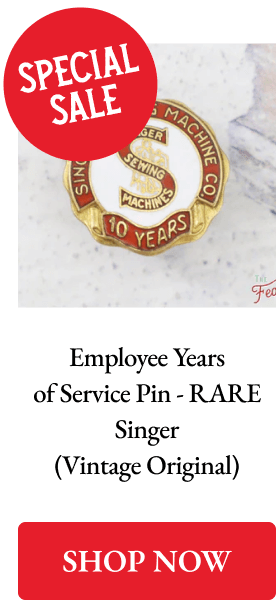 Employee Years of Service Pin - RARE Singer (Vintage Original)