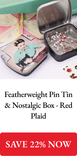 Featherweight Pin Tin & Nostalgic Box - Red Plaid