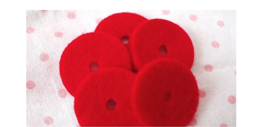 Red Spool Pin Felts (5)