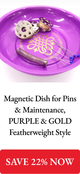 Magnetic Dish for Pins & Maintenance, PURPLE & GOLD Featherweight Style