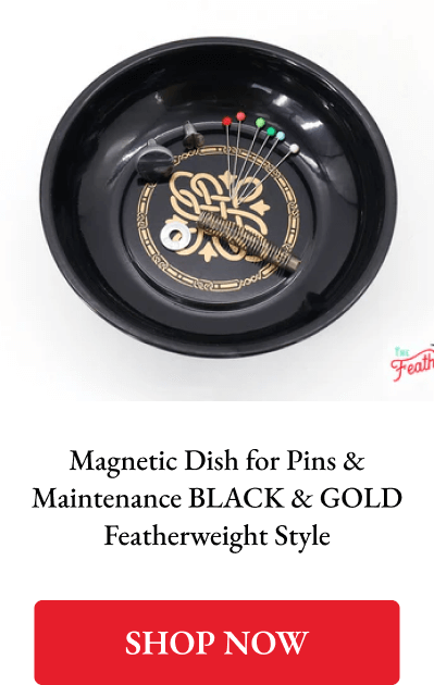 Magnetic Dish for Pins & Maintenance BLACK & GOLD Featherweight Style